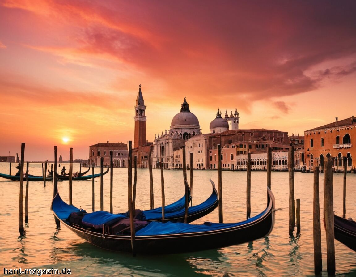 Malerische Sonnenuntergänge über der Lagune - Flitterwochen Venedig » Romantik in einer einzigartigen Stadt