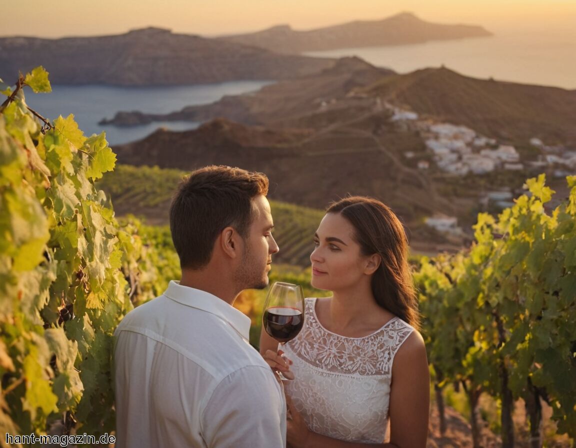 Weinverkostung in traditionellen Weingütern genießen   - Flitterwochen Santorin » Malerische Sonnenuntergänge genießen