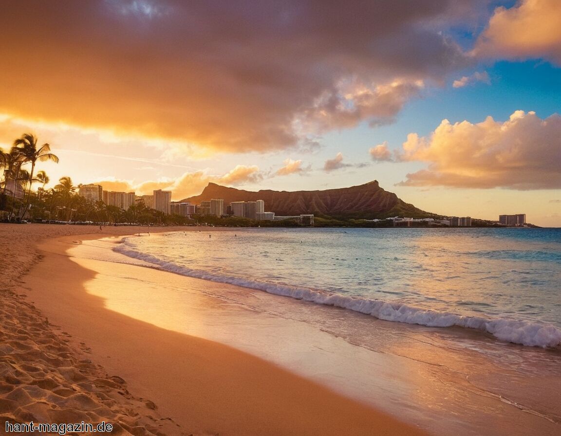 Besuche den Diamond Head Krater - Flitterwochen Honolulu » Paradiesische Strände auf Hawaii