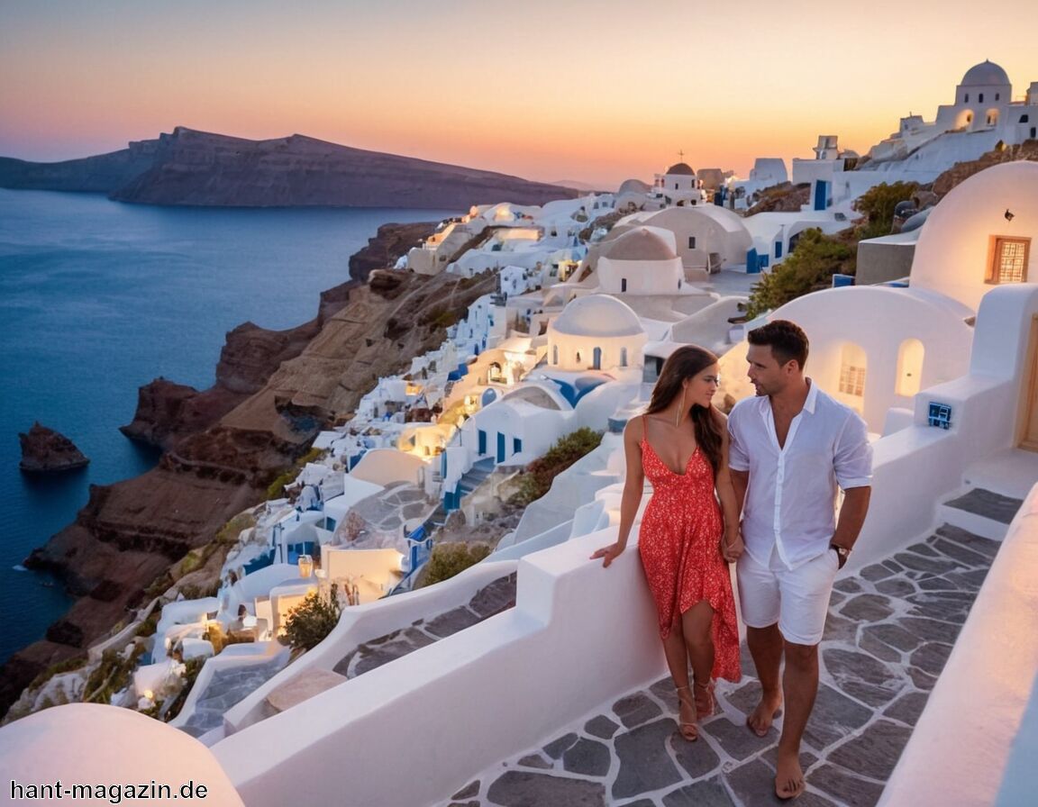 Flitterwochen Santorin » Malerische Sonnenuntergänge genießen